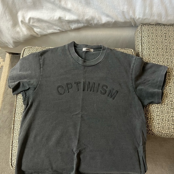 Madhappy Tops - Madhappy Charcoal Optimism Tee